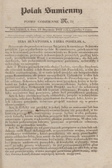 Polak Sumienny : pismo codzienne. 1831, N. 23 (23 stycznia)