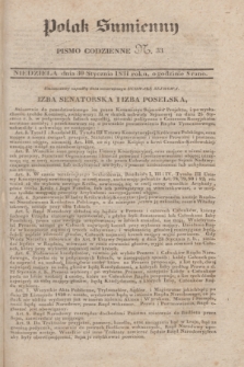 Polak Sumienny : pismo codzienne. 1831, N. 33 (30 stycznia)