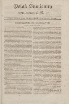 Polak Sumienny : pismo codzienne. 1831, N. 42 (6 lutego)