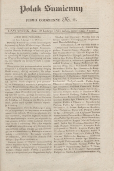 Polak Sumienny : pismo codzienne. 1831, N. 46 (10 lutego)