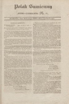 Polak Sumienny : pismo codzienne. 1831, N. 48 (12 lutego)
