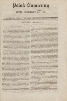 Polak Sumienny : pismo codzienne. 1831, N. 49 (13 lutego)