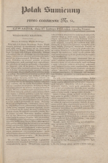 Polak Sumienny : pismo codzienne. 1831, N. 54 (17 lutego)