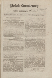 Polak Sumienny : pismo codzienne. 1831, N. 57 (21 lutego)
