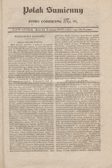 Polak Sumienny : pismo codzienne. 1831, N. 60 (24 lutego)