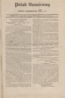Polak Sumienny : pismo codzienne. 1831, N. 62 (26 lutego)