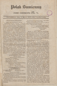 Polak Sumienny : pismo codzienne. 1831, N. 70 (6 marca)