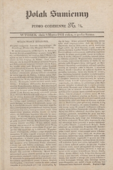 Polak Sumienny : pismo codzienne. 1831, N. 72 (8 marca)
