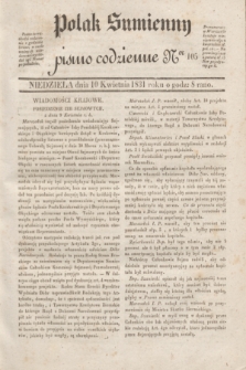 Polak Sumienny : pismo codzienne. 1831, Ner 105 (10 kwietnia)