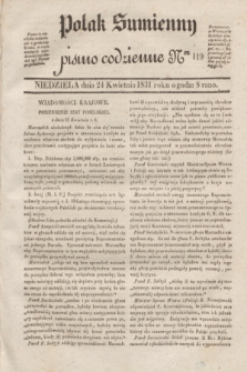 Polak Sumienny : pismo codzienne. 1831, Ner 119 (24 kwietnia)