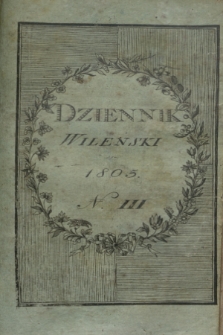 Dziennik Wileński. [T.1], Ner 3 (czerwiec 1805)