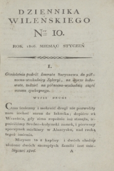 Dziennik Wileński. [R.2], [T.4], Ner 10 (styczeń 1806) + wkładka