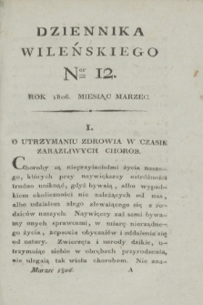 Dziennik Wileński. [R.2], [T.4], Ner 12 (marzec 1806) + wkładka