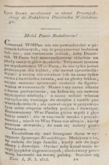 Dziennik Wileński. T.1, N. 3 ([marzec 1815])