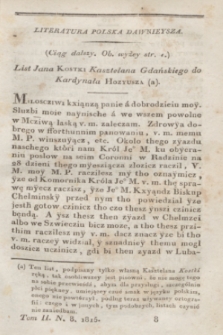 Dziennik Wileński. T.2, N. 8 ([sierpień 1815]) + wkładka