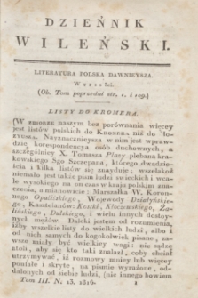 Dziennik Wileński. T.3, N. 13 ([styczeń] 1816)