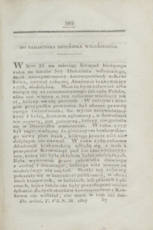 Dziennik Wileński. T.6, N. 36 ([grudzień] 1817) + wkładki