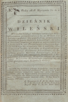 Dziennik Wileński. T.1, N. 1 (31 stycznia 1818) + wkładka