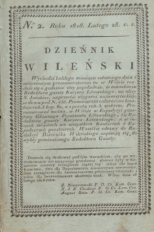 Dziennik Wileński. T.1, N. 2 (28 lutego 1818) + wkładka