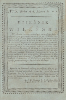 Dziennik Wileński. T.1, N. 3 (31 marca 1818) + wkładka