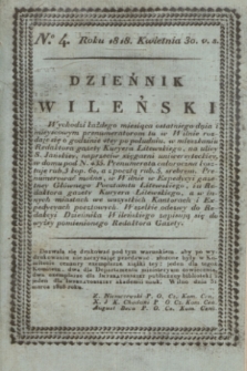 Dziennik Wileński. T.1, N. 4 (30 kwietnia 1818) + wkładka