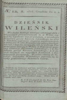 Dziennik Wileński. T.2, N. 12 (grudzień 1818)
