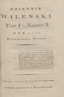 Dziennik Wileński. T.1, nr 3 (marzec 1819)