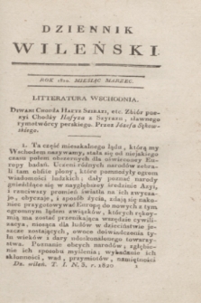 Dziennik Wileński. T.1, N. 3 (marzec 1820)