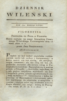 Dziennik Wileński. T.2, N. 3 (lipiec 1820)