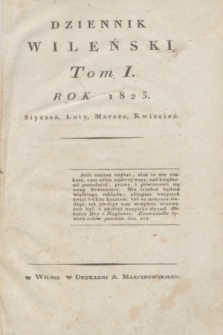 Dziennik Wileński. T.1, Rejestr Materyy Tomu Igo (1823)