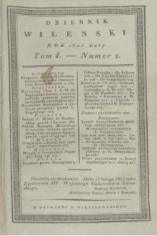 Dziennik Wileński. T.1, nr 2 (luty 1825)