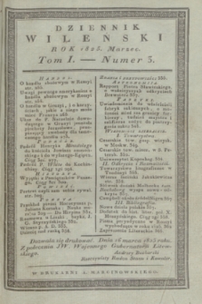 Dziennik Wileński. T.1, nr 3 (marzec 1825) + wkładka