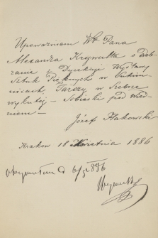 Korespondencja Seweryna Böhma, sekretarza Towarzystwa Przyjaciół Sztuk Pięknych w Krakowie z lat 1879–1899. T. 2, H-K
