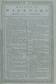 Dziennik Wileński. Literatura Nadobna. T.2, N. 8 (sierpień 1827)