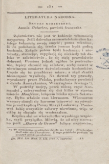 Dziennik Wileński. Literatura Nadobna. T.3, [N. 6] (czerwiec 1828)