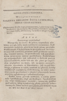 Dziennik Wileński. Literatura Nadobna. T.4, [N. 3] (marzec 1829)
