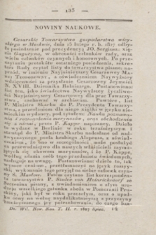 Dziennik Wileński. Nowiny Naukowe. T.2, [N. 7] (lipiec 1827) + wkładka