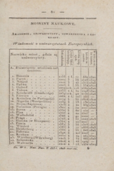 Dziennik Wileński. Nowiny Naukowe. T.3, [N. 3] (marzec 1828)