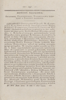 Dziennik Wileński. Nowiny Naukowe. T.3, [N. 7] (lipiec 1828) + wkładka