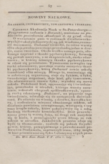 Dziennik Wileński. Nowiny Naukowe. T.5, [N. 2] (luty 1830)