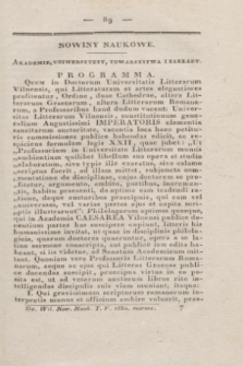 Dziennik Wileński. Nowiny Naukowe. T.5, [N. 3] (marzec 1830)