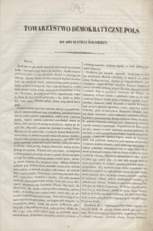 [Okólniki Towarzystwa Demokratycznego Polskiego]. 1832/1834, [okólnik 14] (30 września 1834)