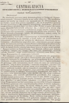 Okólniki Towarzystwa Demokratycznego Polskiego. 1840/1841, okólnik 8 () + dod.