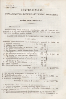 Centralizacya Towarzystwa Demokratycznego Polskiego do Ogółu Towarzystwa. 1841, okólnik 4 (9 września)