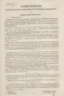 Okólniki Towarzystwa Demokratycznego Polskiego. 1841/1842, okólnik 13 (27 czerwca 1842)