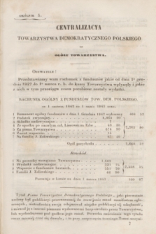 Okólniki Towarzystwa Demokratycznego Polskiego. 1842/1843, okólnik 5 (9 marca 1843)