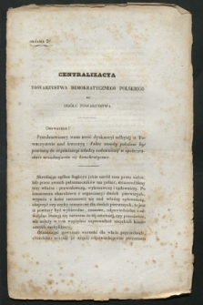Okólniki Towarzystwa Demokratycznego Polskiego. 1845/1846, okólnik 2 (1 lipca 1845)