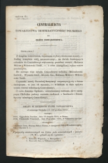 Okólniki Towarzystwa Demokratycznego Polskiego. 1845/1846, okólnik 6 (16 stycznia 1846)