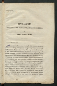 Okólniki Towarzystwa Demokratycznego Polskiego. 1845/1846, okólnik 1 (25 marca 1846)