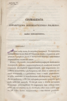 Okólniki Towarzystwa Demokratycznego Polskiego. 1846/1847, okólnik 1 ()
